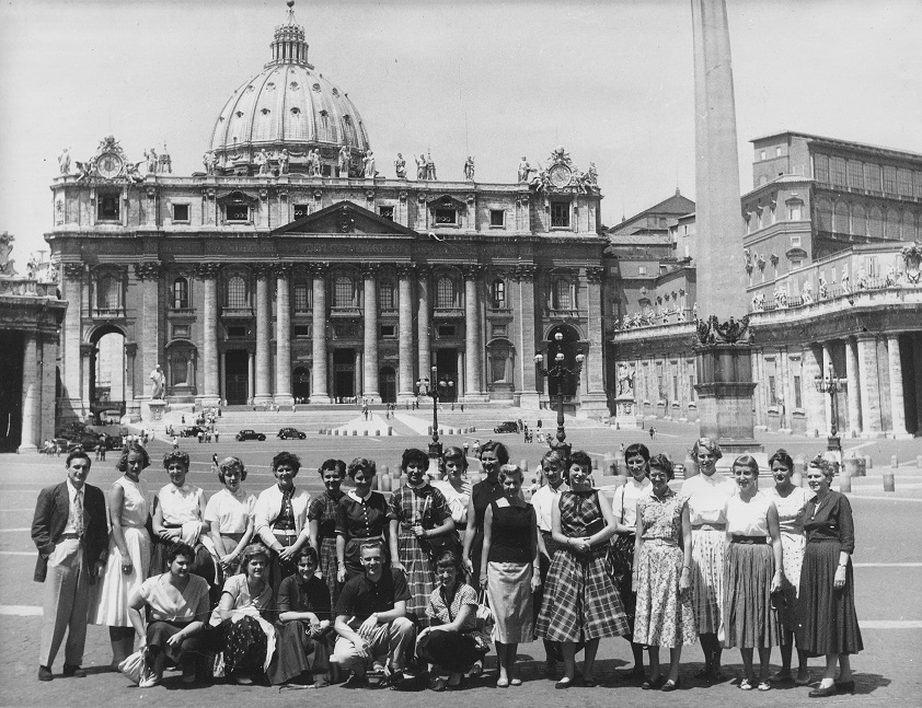 The tour groun at the Vatican