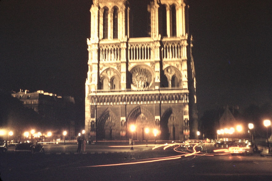 Notre Dame at night