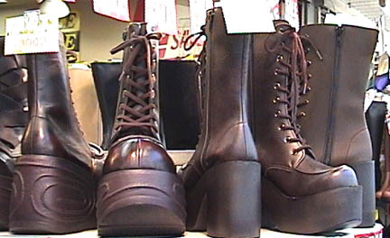 Platform boots in Japan