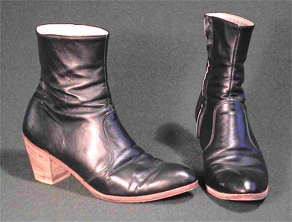Leather heel boots
